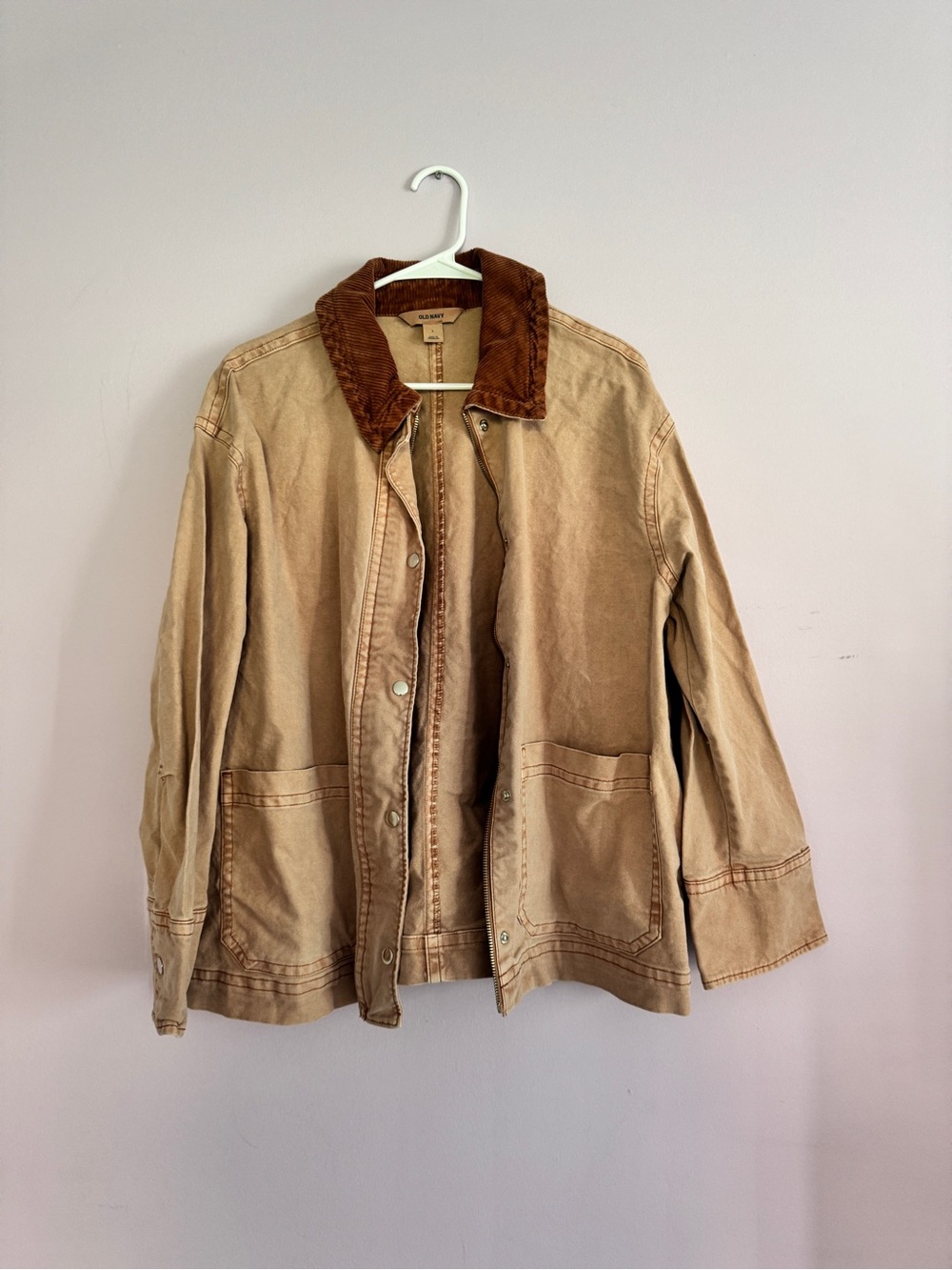 Old Navy Corduroy Collar Utility Jacket Size Large